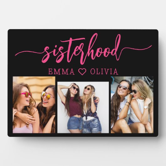 姉妹熱ピンクシスター3フォトコラージュ フォトプラーク (正面)