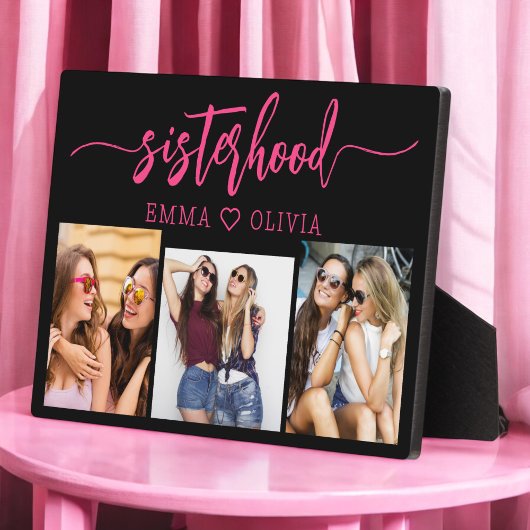 姉妹熱ピンクシスター3フォトコラージュ フォトプラーク