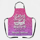 姉妹熱狂するが叔母の最高のタイポグラフィ エプロン (正面)