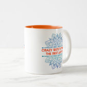 姉妹熱狂するは叔母を最高の作る、愛する叔母を – ツートーンマグカップ (正面右)