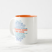 姉妹熱狂するは叔母を最高の作る、愛する叔母を – ツートーンマグカップ (正面左)