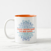 姉妹熱狂するは叔母を最高の作る、愛する叔母を – ツートーンマグカップ (左)