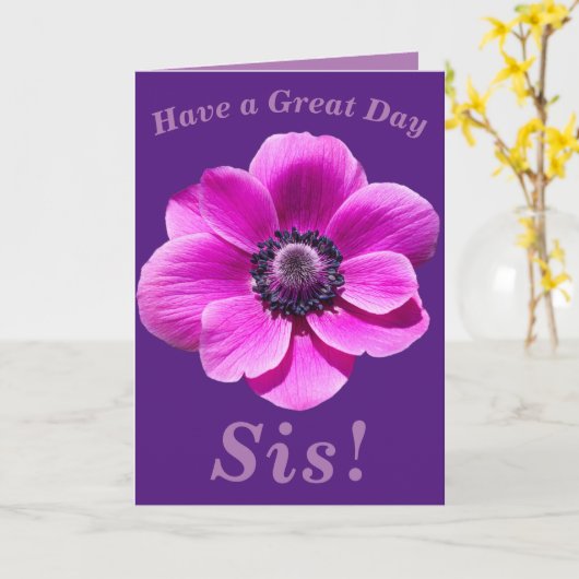 姉妹用の明はっきりしたるいフローラ誕生日カード カード (黄色い花)