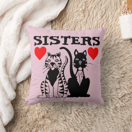 姉妹用姉猫枕 クッション (ブランケット)