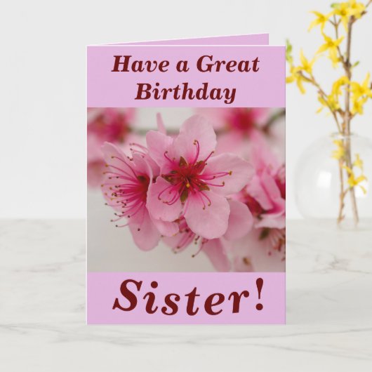 姉妹用明はっきりしたるいフローラ誕生日カード カード (黄色い花)