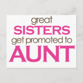 姉妹素晴らしが伯母に昇進する ポストカード (正面)