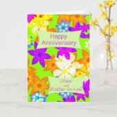 姉妹義兄の記念日 カード (黄色い花)