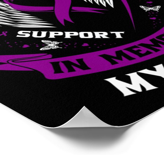 姉妹膵がん認識の記憶における紫色 ポスター (角)