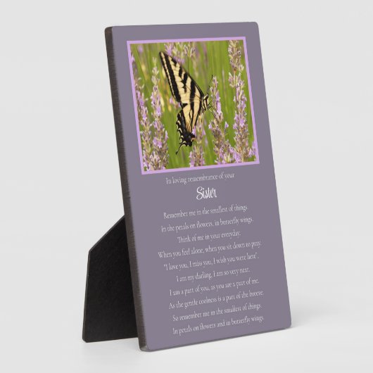 姉妹蝶の追悼碑 フォトプラーク (側面)