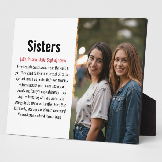 姉妹記念の定義カスタムアクリル系記念 フォトプラーク (側面)