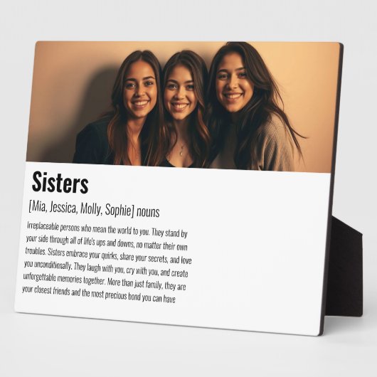 姉妹記念の定義カスタムアクリル系記念 フォトプラーク (側面)