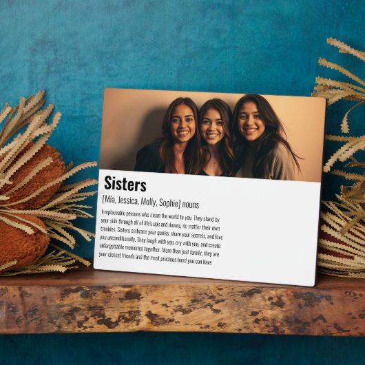 姉妹記念の定義カスタムアクリル系記念 フォトプラーク (側面)