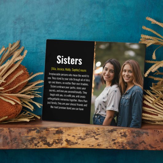 姉妹記念の定義カスタムアクリル系記念 フォトプラーク (側面)