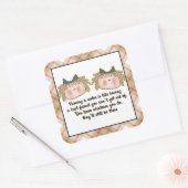 姉妹詩おもしろい漫画のシール スクエアシール (封筒)