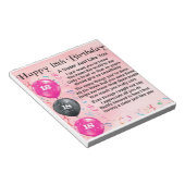 姉妹詩 – 18誕生日デザイン ノートパッド (アングル)