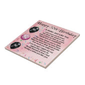 姉妹詩 – 50歳の誕生日デザイン タイル (側面)