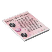 姉妹詩 – 50歳の誕生日デザイン ノートパッド (アングル)