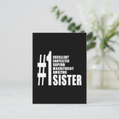 姉妹誕生日ギフト:ナンバーワンシスター ポストカード (スタンド正面)