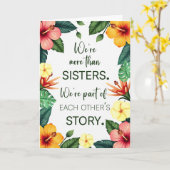 姉妹誕生日熱帯の花それぞれの一部 カード (黄色い花)