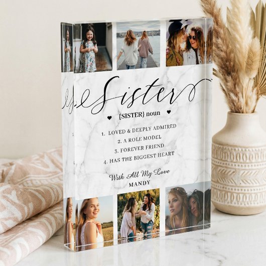 姉妹辞書定義フォトコラージュ大理石 フォトブロック