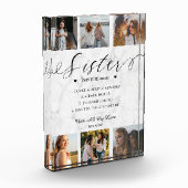 姉妹辞書定義フォトコラージュ大理石 フォトブロック (左)