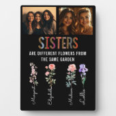 姉妹違うは花カスタムの写真と名前 フォトプラーク (正面)