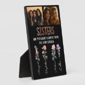 姉妹違うは花カスタムの写真と名前 フォトプラーク (側面)