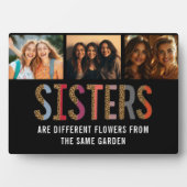 姉妹違うは花カスタムの写真と名前 フォトプラーク (正面)