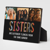 姉妹違うは花カスタムの写真と名前 フォトプラーク (側面)