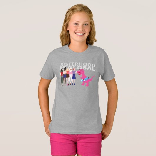 姉妹都市は世界的な女性史の月 Tシャツ (正面フル)