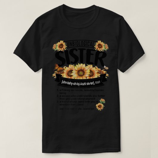 姉妹非生物姉妹最高のSisマッチングBff Tシャツ (デザイン正面)