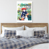 姉妹2人（テラス上） (1881) キャンバスプリント (インサイチュ (寝室))