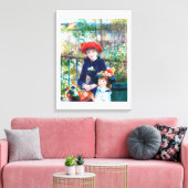 姉妹2人（テラス上） (1881) キャンバスプリント (インサイチュ (リビング))