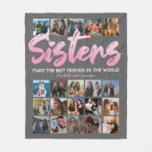 姉妹20フォトコラージュ フリースブランケット (正面)