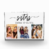 姉妹3フォトコラージュ家族記念ギフト フォトブロック (正面)