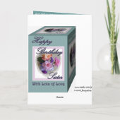 姉妹40歳の誕生日(バラ) カード (裏面)