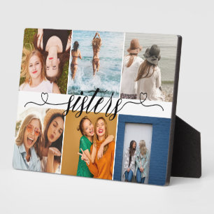姉妹6フォトコラージュかわいいパーソナライズされたギフト フォトプラーク