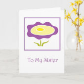 姉妹、あなたの考えること カード (黄色い花)