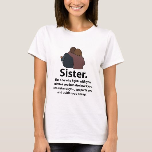 姉妹 お姉さん 女子 クォート Tシャツ (正面)