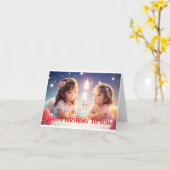 姉妹 カード (黄色い花)