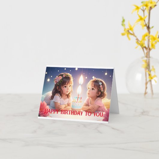 姉妹 カード (黄色い花)