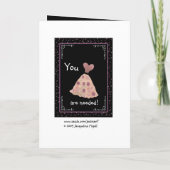 姉妹 – ジュニアブライドメイド – 桃とモーブドレス 招待状 (裏面)