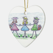 姉妹 セラミックオーナメント (左)
