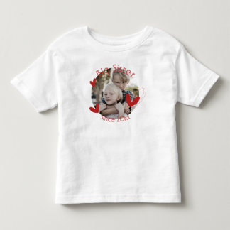 姉妹 フォト ハート かわいい トドラーTシャツ