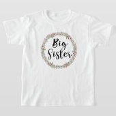 姉妹 フラワー リース 女の子 Tシャツ (レイダウン)
