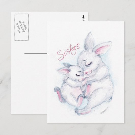 姉妹 ポストカード (正面/裏面)