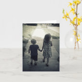 姉妹(中ブランク) カード (黄色い花)