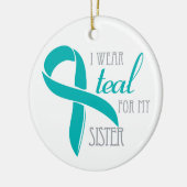 姉妹-卵巣癌のオーナメント セラミックオーナメント (左)
