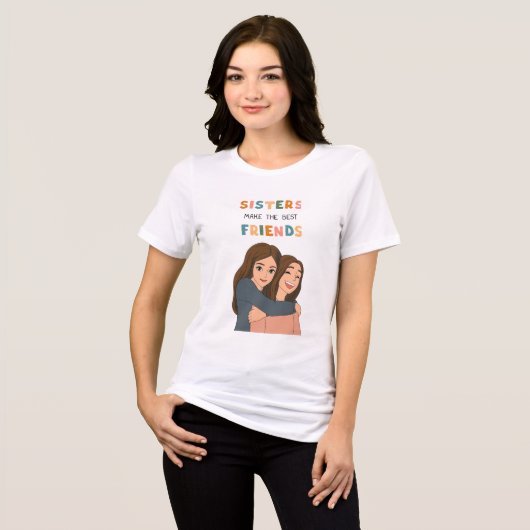 姉妹、友達 トライブレンドTシャツ (正面全面)