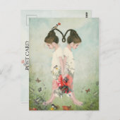 姉妹、双子、素晴らし芸術 ポストカード (正面/裏面)